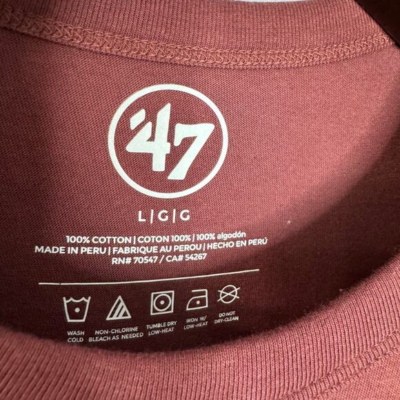 Harvard Crimson '47 Franklin Fieldhouse T-Shirt Short Sleeve Maroon L New - Picture 9 of 12